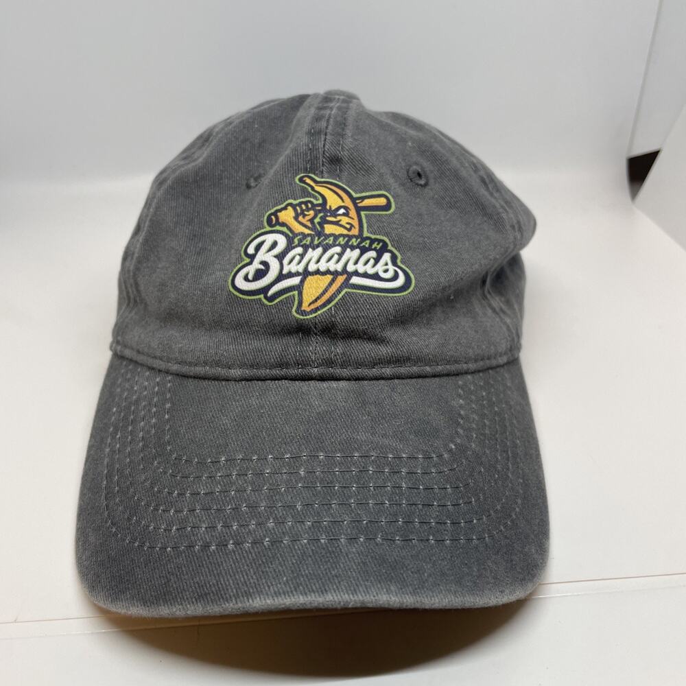 Savannah Bananas Logo Mom/Dad Hat Cap Washed Dark Gray Adjustable Strap